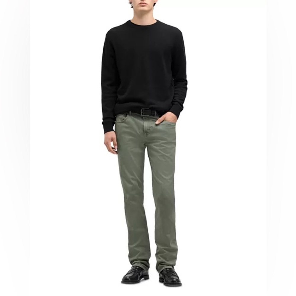 7 For All Mankind Men’s The Straight Fit Jeans Green 36x30 5-Pocket Cotton